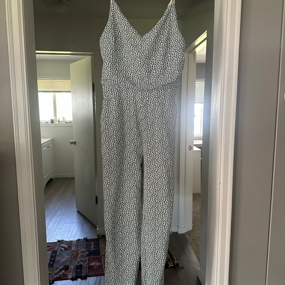 Floral Printed Spaghetti-Strap Jumpsuit